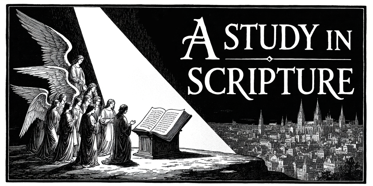 The image says “a study in scripture”